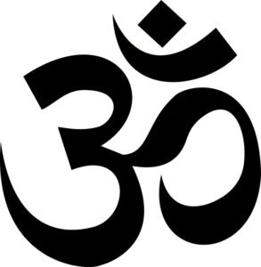 black om on white background