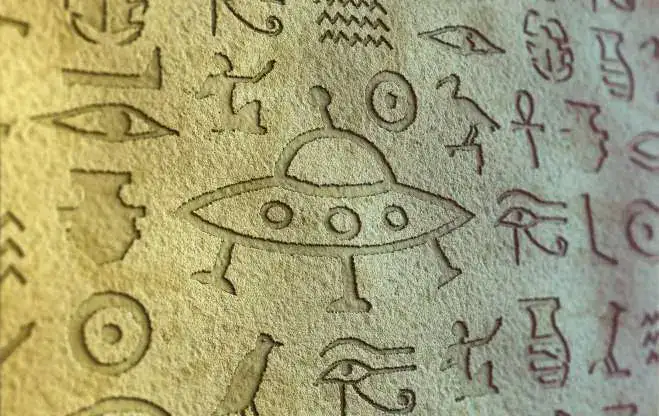 UFO in Egyptian Hieroglyphs