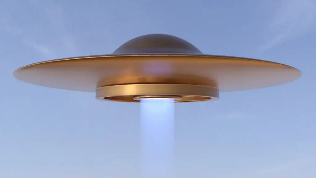 UFO with a Light Column