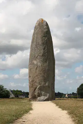 Menhir de Champ-Dolent in Brittany, France
