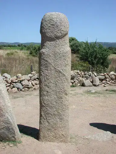 A phallic pillar at Cauria in Corsica 